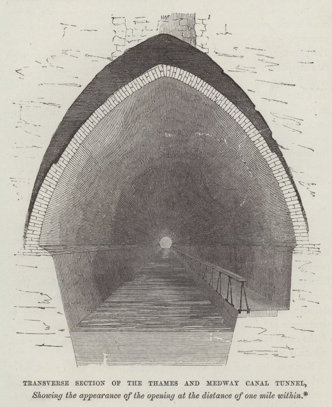 Transverse section of the Thames and Medway Canal Tunnel (engraving) 作者 英语学校