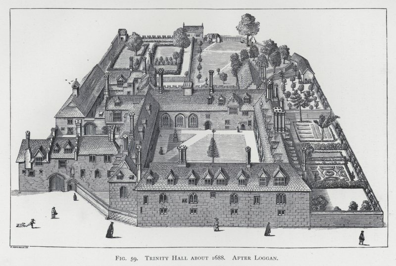 1688年左右的三一教堂，出自罗根之手（雕刻）。 作者 英语学校
