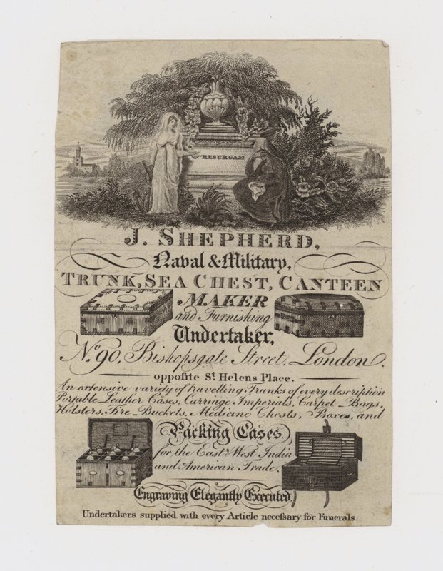 Trunk Maker，J Shepherd，贸易卡 作者 英语学校
