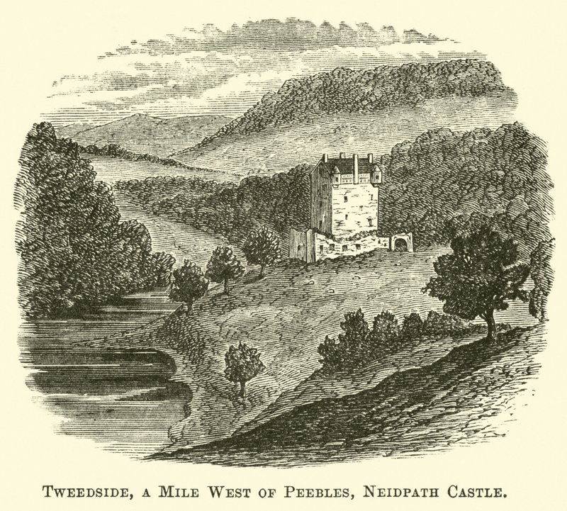 Tweedside，皮布尔斯西边的一英里，Neidpath城堡 作者 英语学校