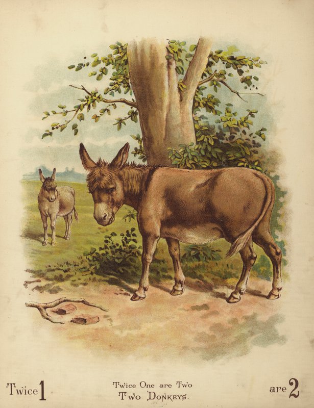 两只驴子（chromolitho） 作者 英语学校