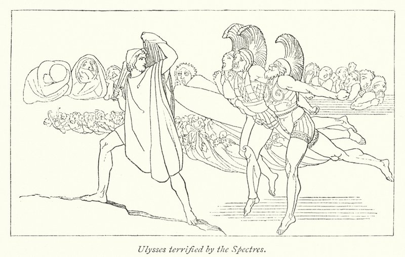 Ulysses terrified by the Spectres (litho) 作者 英语学校