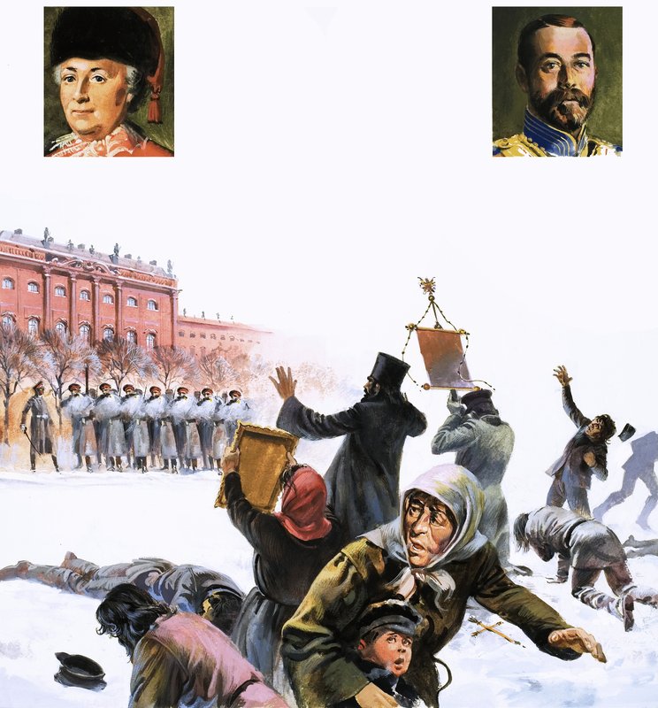 1905年俄国革命的身份不明的场景 作者 英语学校