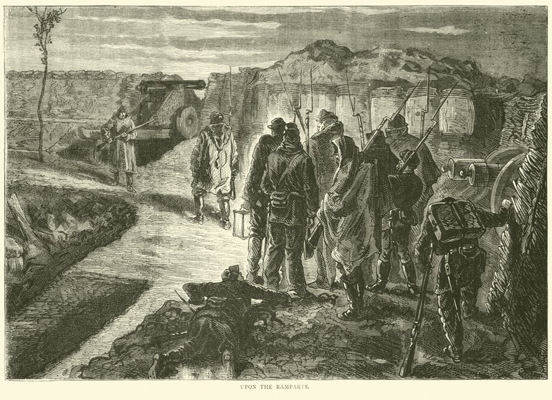 在城墙上，1870年10月 作者 英语学校