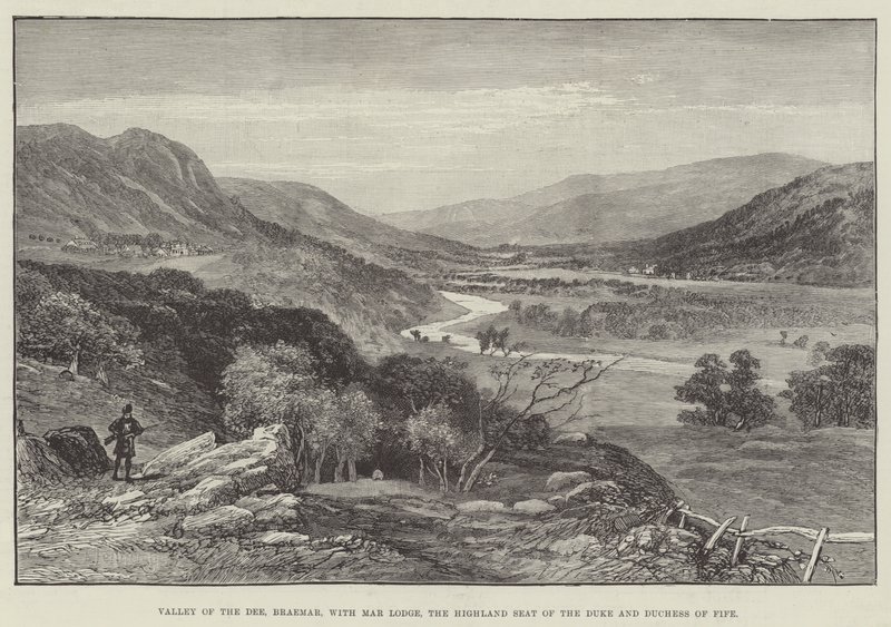 Valley of the Dee, Braemar, with Mar Lodge, the Highland Seat of the Duke and Duchess of Fife (engraving) 作者 英语学校