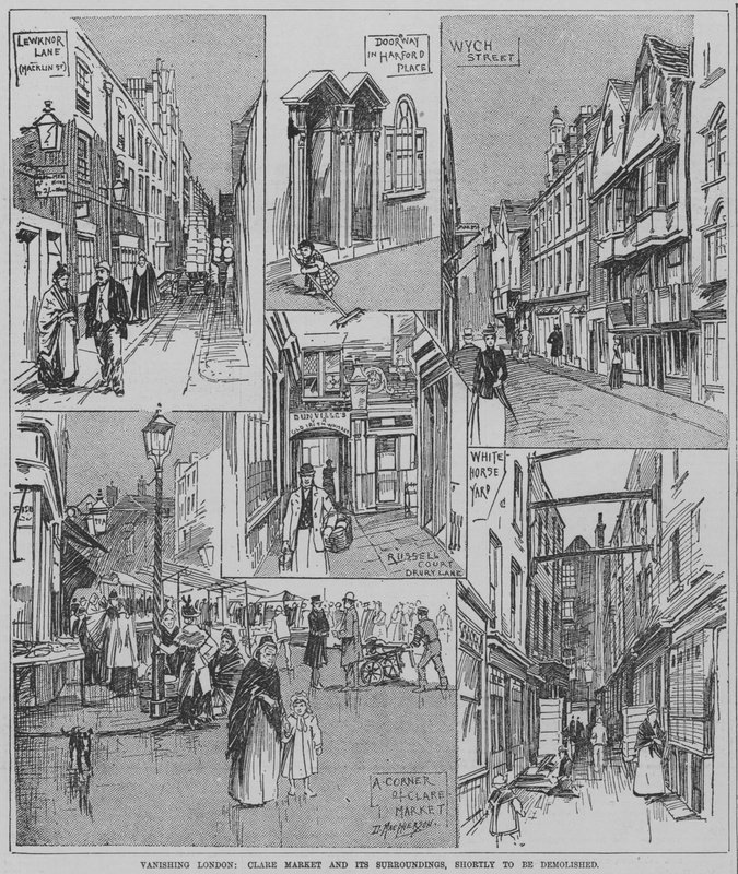 Vanishing London: Clare Market and its surrounding streets shortly before demolition 作者 英语学校