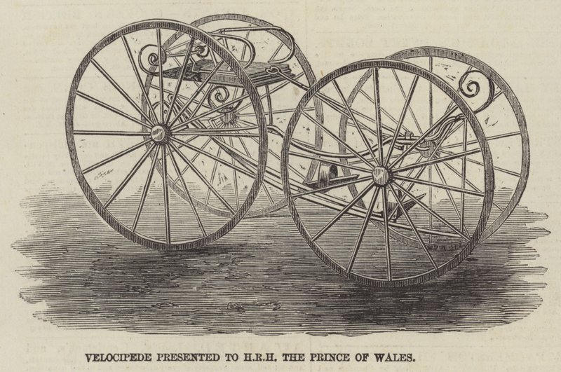Velocipede 赠送给威尔士亲王殿下（雕刻） 作者 英语学校