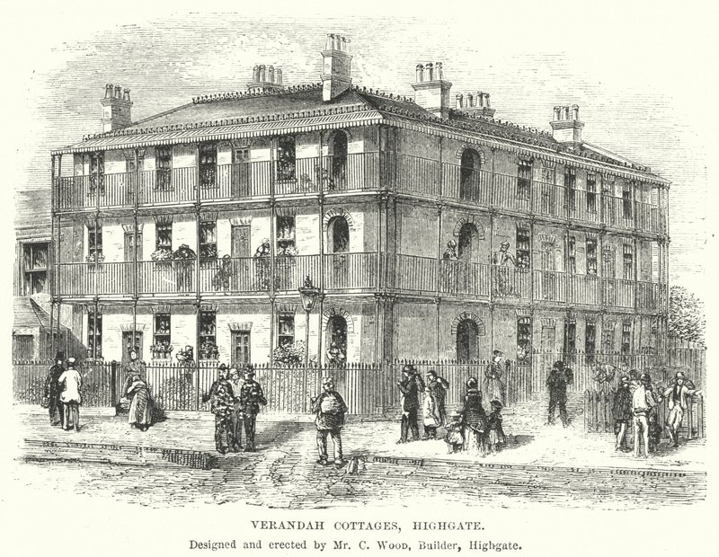 Verandah Cottages, Highgate (engraving) 作者 英语学校