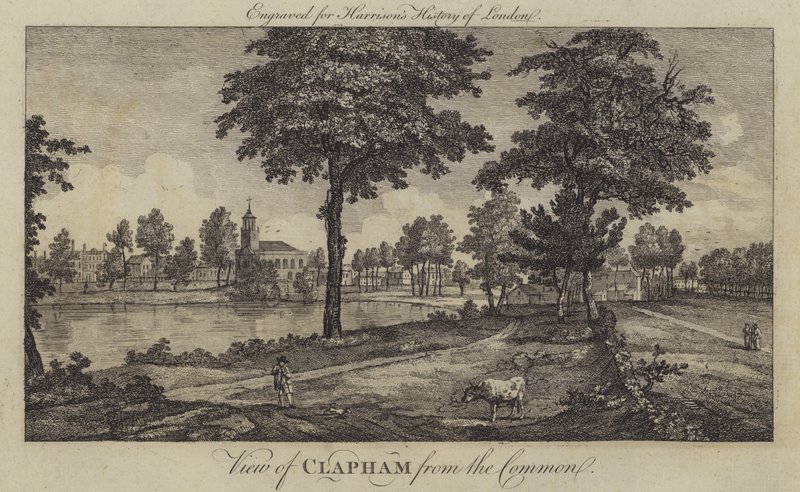 View of Clapham from the Common (engraving) 作者 英语学校
