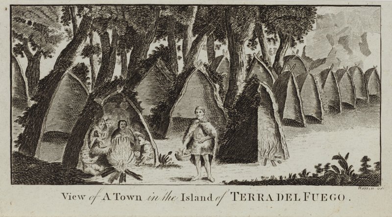 一个镇的看法在Terra del Fuego海岛 作者 英语学校