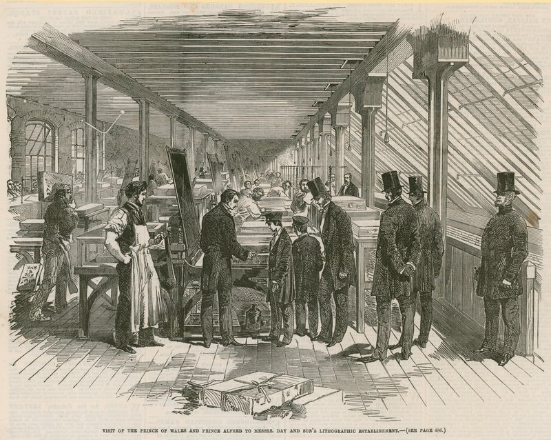 威尔士亲王和阿尔弗雷德王子参观Messrs Day and Sons Lithographic 作者 英语学校