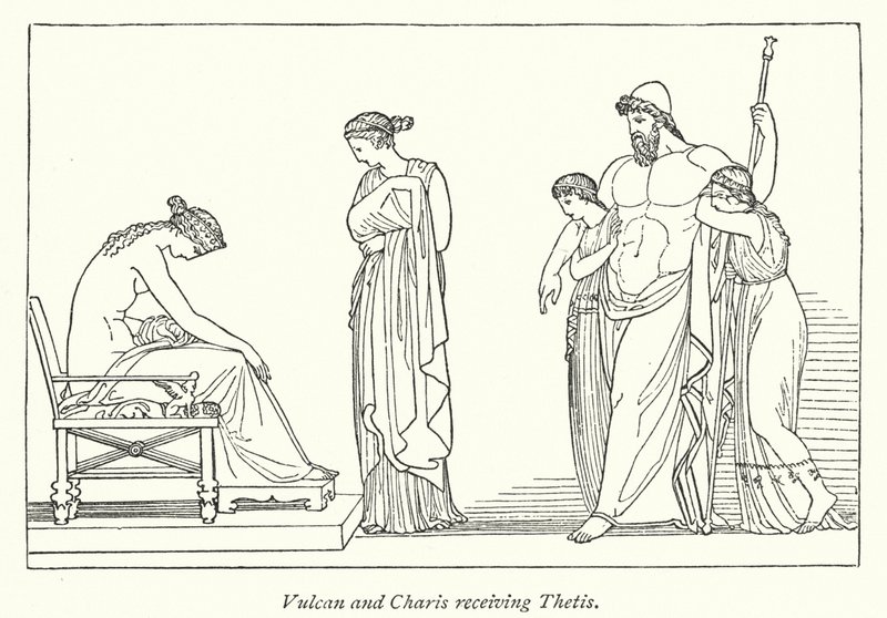 Vulcan and Charis meeting Thetis (litho) 作者 英语学校