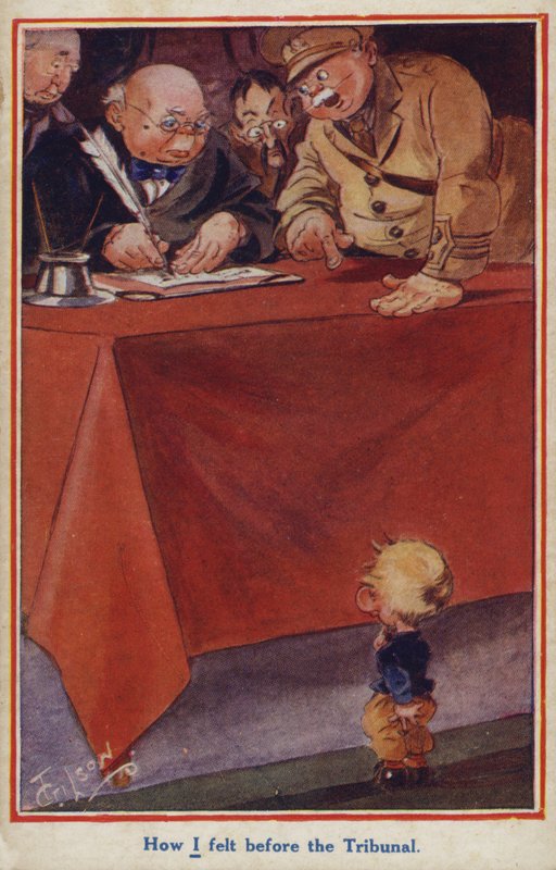 WW1卡通宣传明信片的尽职尽责的反对者 作者 英语学校
