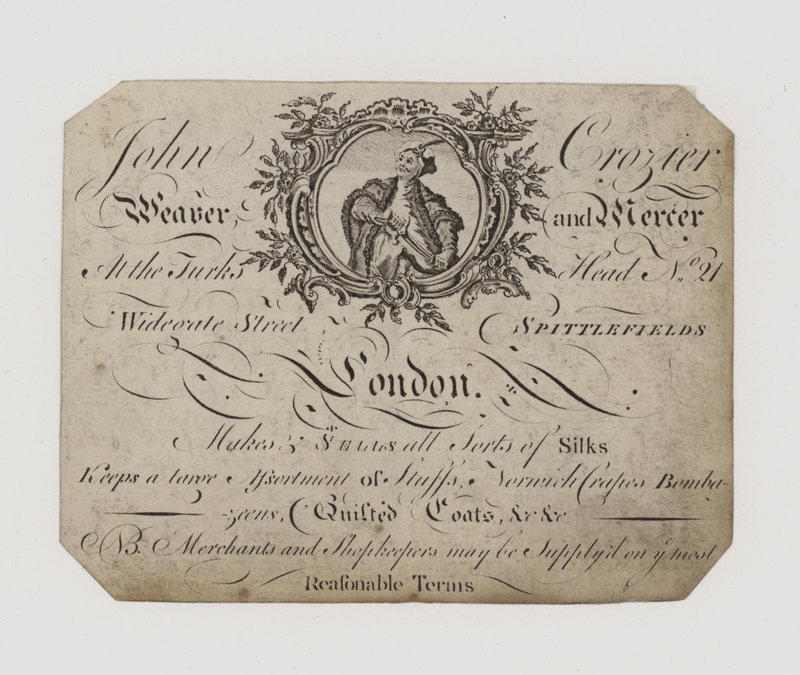 Weaver和Mercer，John Crozier，交易卡 作者 英语学校