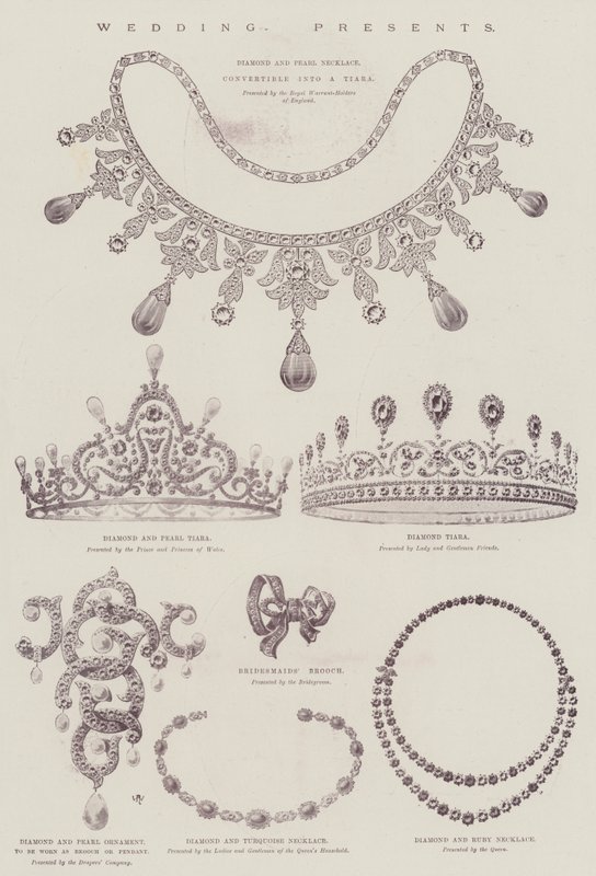 威尔士公主莫德和丹麦查尔斯王子的婚礼（彩色石版画） 作者 英语学校