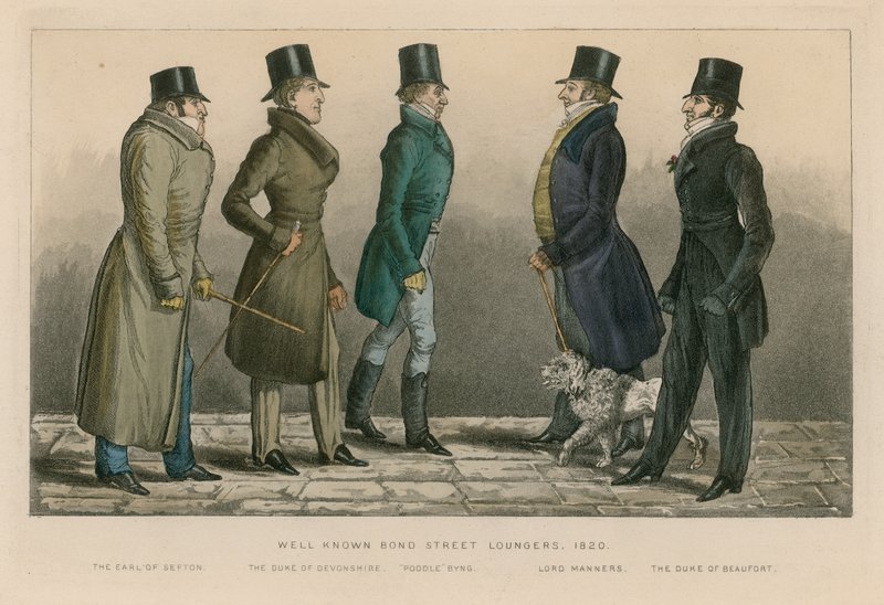 着名的Bond Street Loungers，1820 作者 英语学校