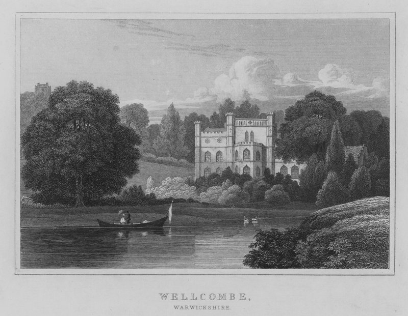 沃里克郡威尔科姆（Wellcombe）（雕刻）。 作者 英语学校