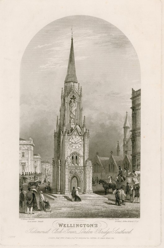 Wellingtons见证钟楼，伦敦桥，Southwark 作者 英语学校