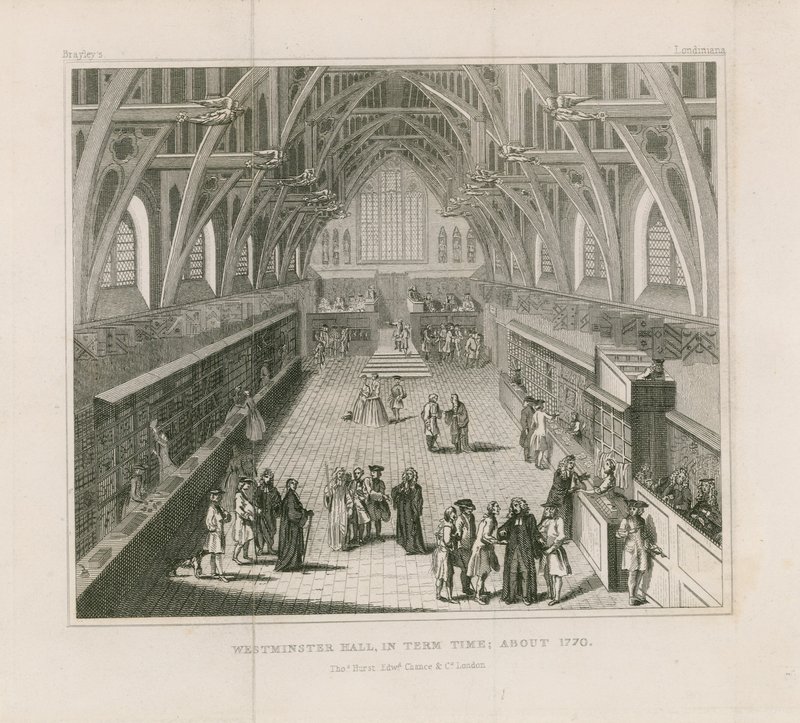 威斯敏斯特大厅的任期，约1770年 作者 英语学校