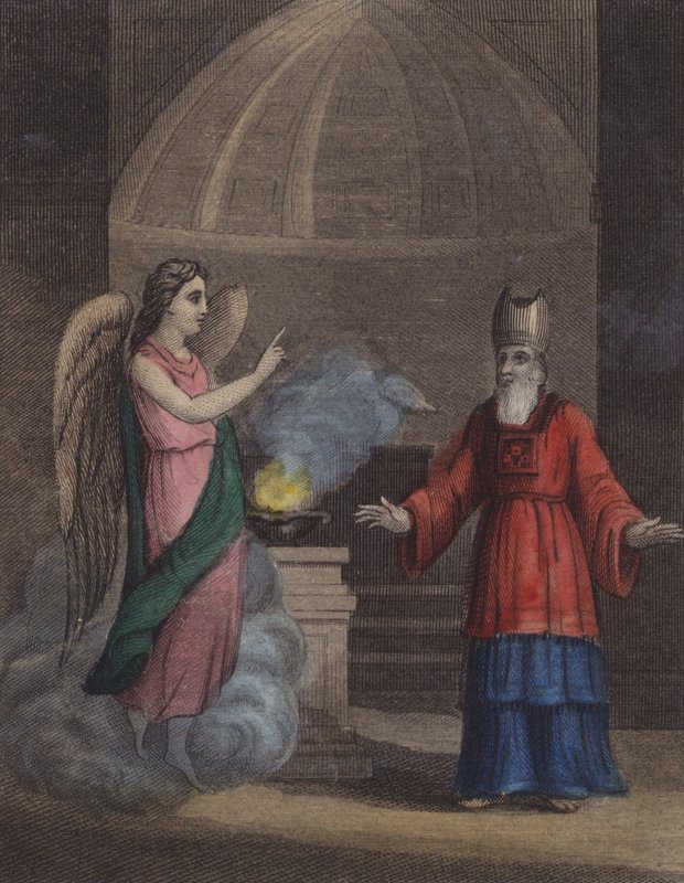 While Zacharias, in his turn ... (coloured engraving) 作者 英语学校