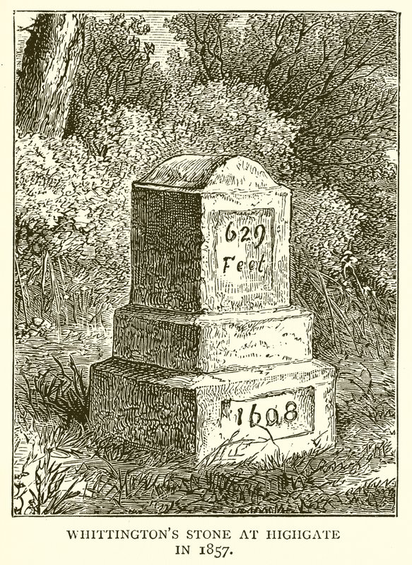 1857年Whittingtons石头在Highgate 作者 英语学校