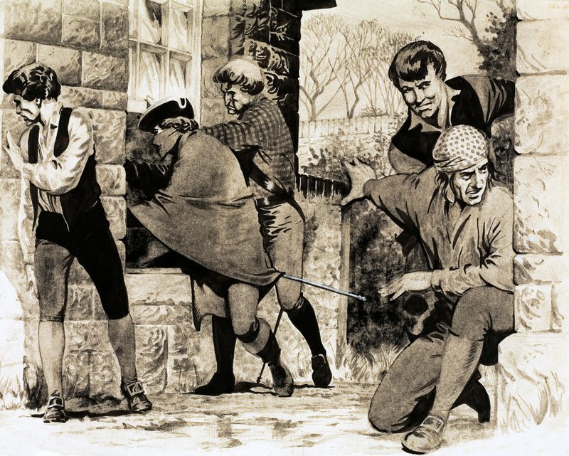 威廉-布罗迪白天是市议员，晚上是窃贼（纸上水粉画 作者 英语学校