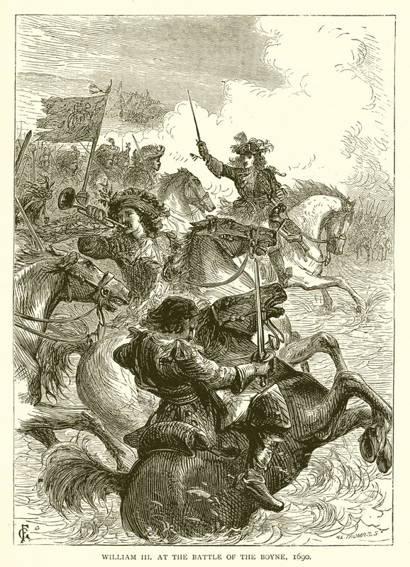 威廉三世在博因战役中，1690年 作者 英语学校
