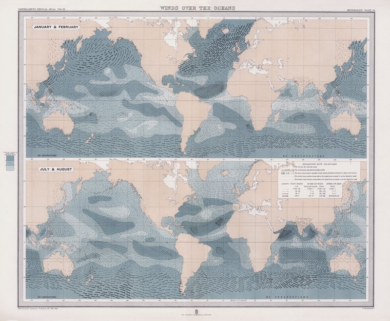 大洋上空的风（彩色石版画） 作者 英语学校