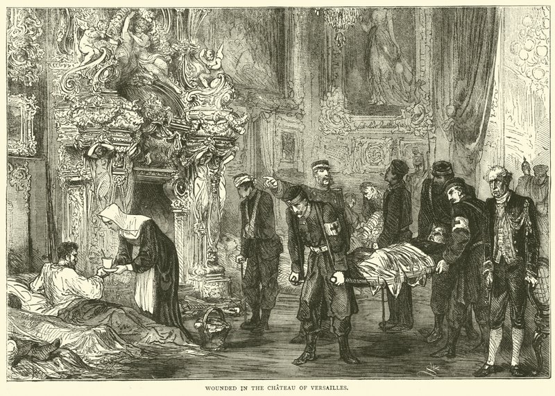 1871年1月在凡尔赛城堡受伤 作者 英语学校