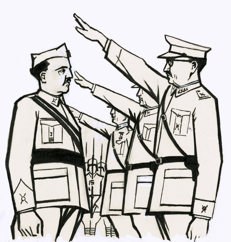 佛朗哥将军会见德国军官 作者 埃里克·帕克