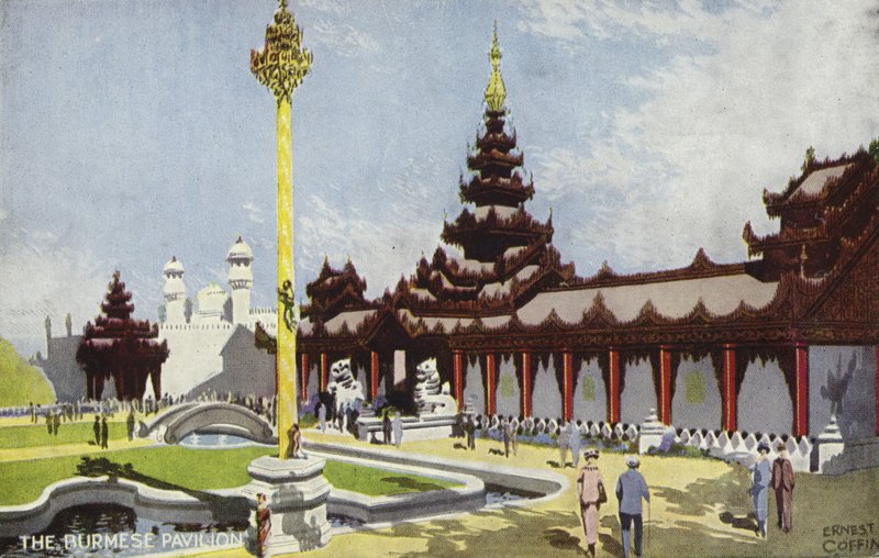 缅甸馆，大英帝国展，温布利，1924年 作者 欧内斯特·科芬