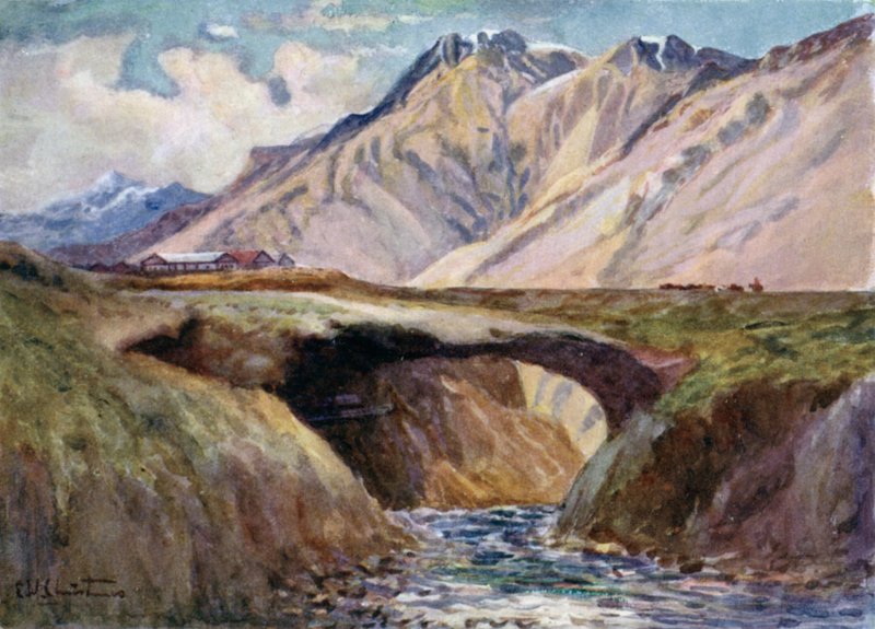 Puente del Inca，着名的天然桥梁 作者 欧内斯特·威廉姆·圣诞节