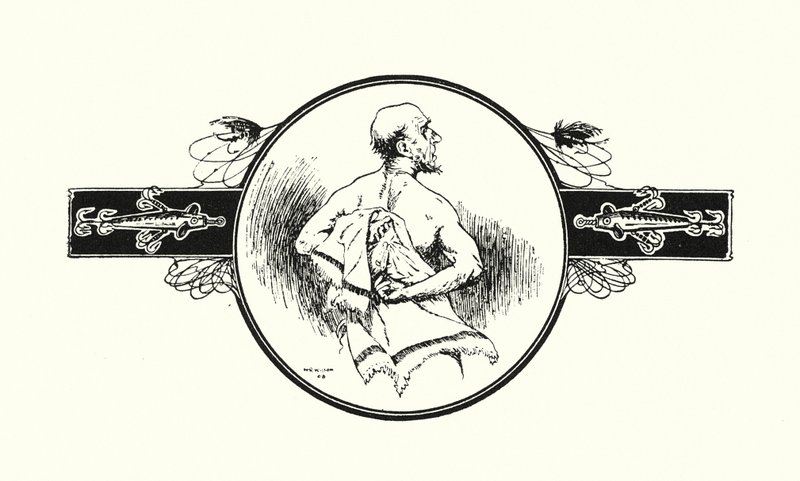 渔夫晒背（石版画） 作者 欧内斯特·爱德华·布里格斯