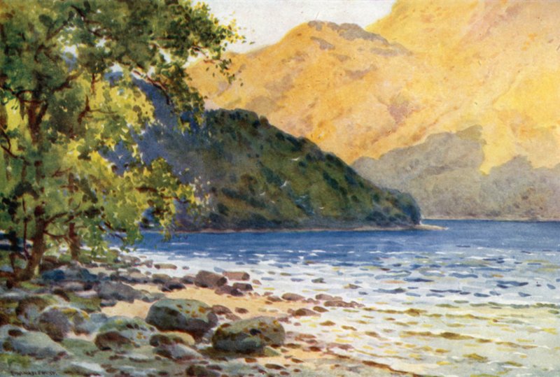 Inverbeg：洛蒙德湖畔，Rowardennan 对面（彩色平版印刷） 作者 欧内斯特·威廉·哈斯勒赫斯特