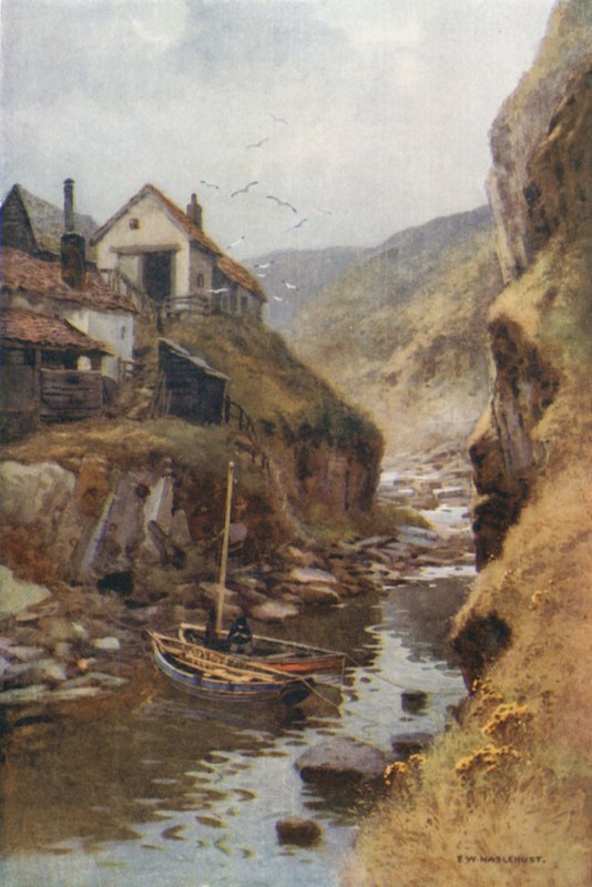 Scalby Beck（彩色平版印刷） 作者 欧内斯特·威廉·哈斯勒赫斯特