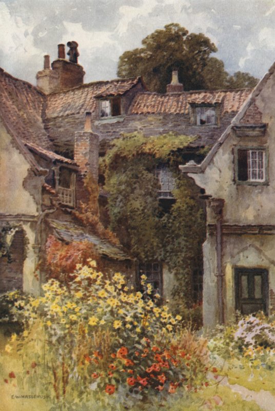 Thorp Prebendal House，里彭（彩色平版印刷） 作者 欧内斯特·威廉·哈斯勒赫斯特