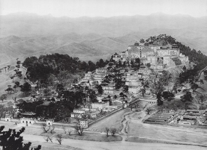 热河，布达拉宫，池里，热河喇嘛寺布达拉宫，东南方景观（黑白照片） 作者 恩斯特·波尔施曼