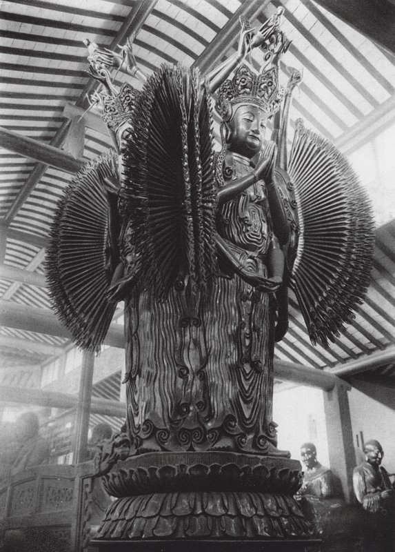 江苏祁同寺苏岔，祁同寺四禅院千手观音（黑白照片） 作者 恩斯特·波尔施曼