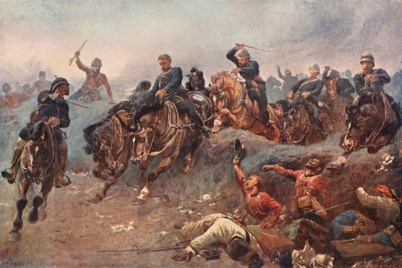 英国炮兵在1882年埃及Tel El Kebir战役中进入敌人阵线 作者 Esteban Marquez de Velasco