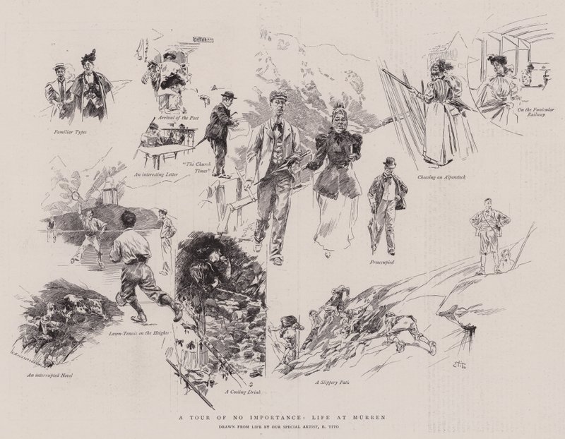 没有重要的旅游，在Murren的生活 作者 埃托尔·铁托（Ettore Tito）