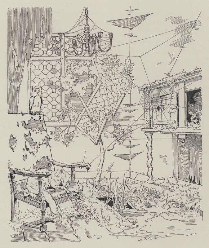 La Dame de Gai-Fredon的场景，由Quatrelles (Ernest L