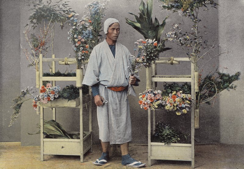花商人在日本 作者 欧洲摄影师
