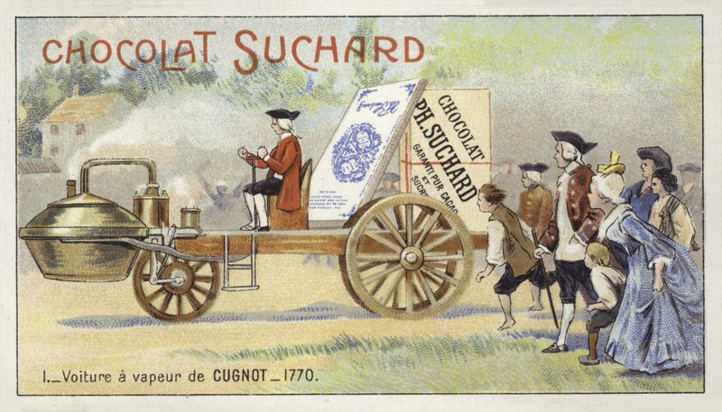 Nicolas-Joseph Cugnots蒸汽动力汽车，1770年 作者 欧洲学校