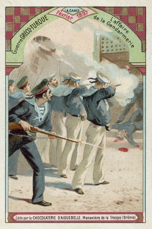 宪兵队的事，哈尼亚，克里特岛，希腊土耳其战争，1897年2月 作者 欧洲学校