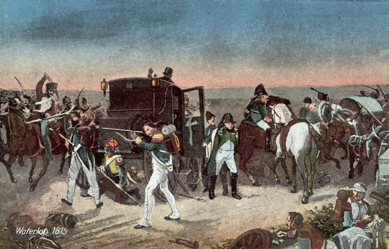滑铁卢1815年，捕获拿破仑的马车 作者 欧洲学校
