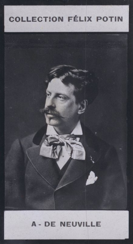 阿尔方斯-德-诺伊维尔（1836-1885）（黑白照片）。 作者 欧洲摄影师