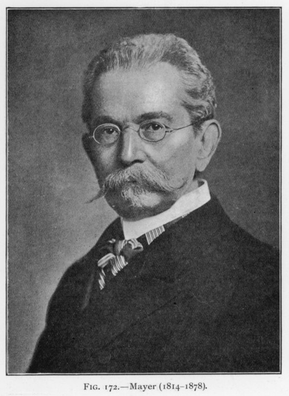 朱利叶斯-罗伯特-迈尔（1814-1878），肖像（黑白照片）。 作者 欧洲摄影师