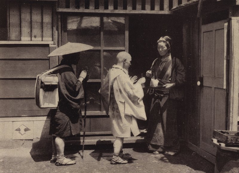 京都，朝圣者（黑白照片） 作者 欧洲摄影师