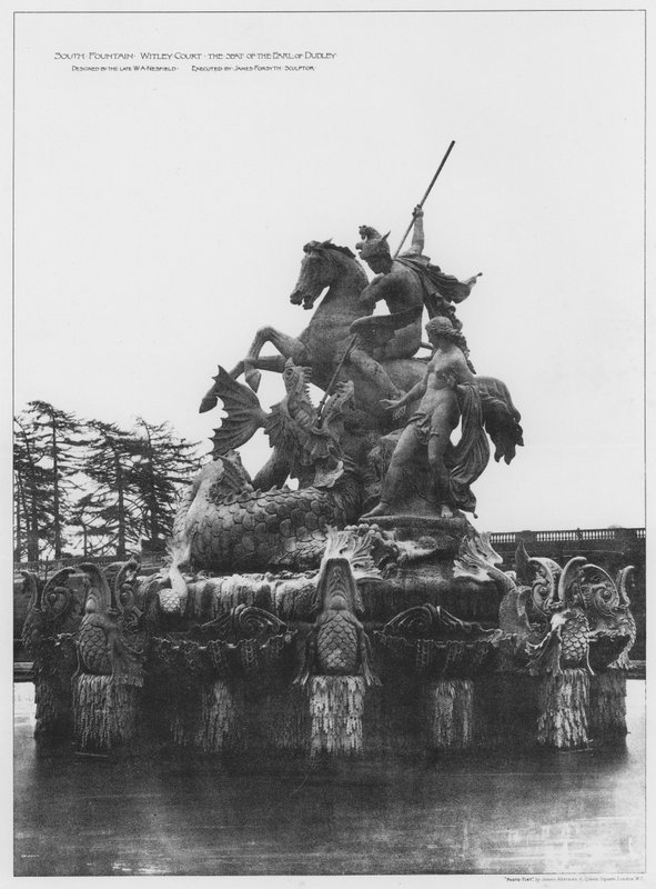 South Fountain, Witley Court, the Seat of the Earl of Dudley (b/w photo) 作者 欧洲摄影师