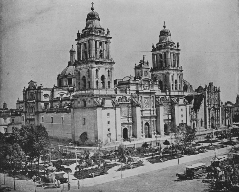 The Cathedral, City of Mexico (b/w photo) 作者 欧洲摄影师